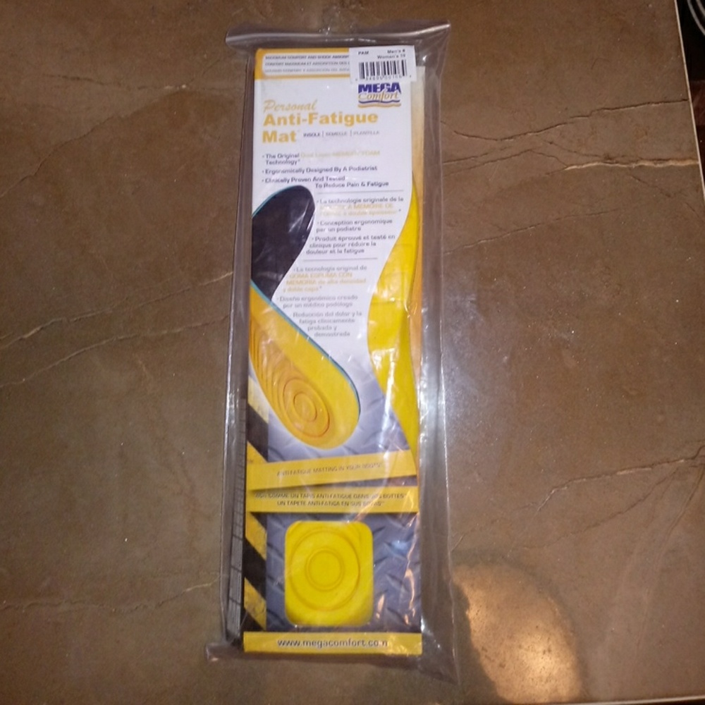 Mega Comfort Unisex Anti-Fatigue Mat Insole